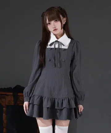 Pal elfy 클래시컬 셔츠 레이어드 원피스 팔엘피