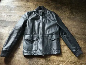 그린 라벨 릴랙싱 A-1 타입 가죽 블루종 남성용 L 사이즈