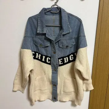 여성용 아우터 데님 절개