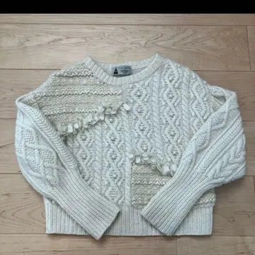 새상품급 룰르 로제트 패널 무늬 니트