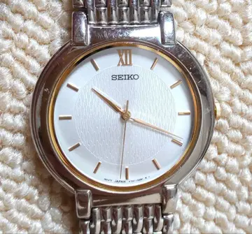 [ 작동품 ] SEIKO 남성용 손목시계 쿼츠 실버 컬러