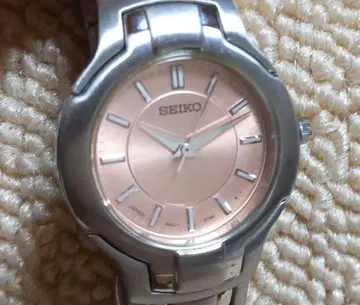 [미사용 작동품] SEIKO 여성용 손목시계 쿼츠 핑크 다이얼