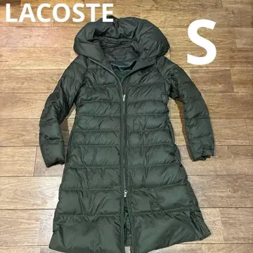 새상품급 LACOSTE 후드 부착 롱 다운 자켓 34 S 사이즈