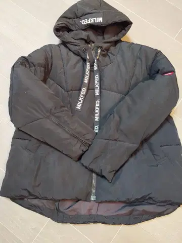 MILKFED. 후드 부착 다운 자켓 블랙 ONE SIZE
