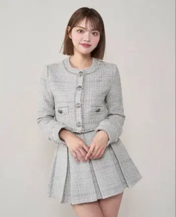 Darich 다리치 컴팩트 프린지 트위드 자켓