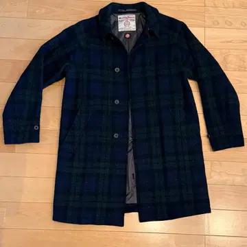 BEAMS+ 해리스 트위드 스텐카라 코트 M 블랙워치
