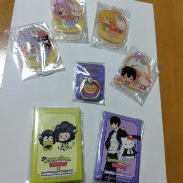 리본 산리오 스탠드, 아크릴 스탠드 스마트폰 링 세트