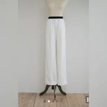 택 포함 새상품 Pois  이지 와이드 팬츠 화이트 S