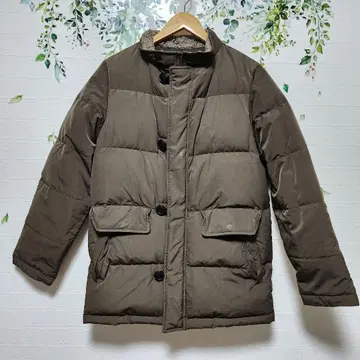 [ UNIQLO ] 브라운 다운 하프 코트 자켓 플리스 카라 부착