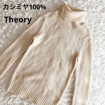 [ Theory ] 띠어리 터틀 하이넥 캐시미어 100% 아이보리 M