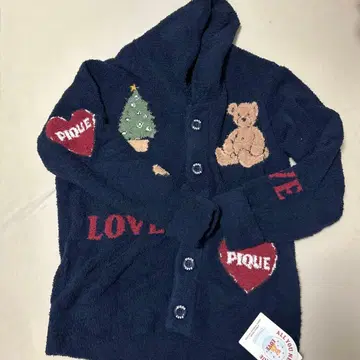 룸웨어 상의 piqu 네이비 후드티 L