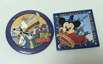 디즈니랜드 미키 구피 캔 배지 레트로 빈티지