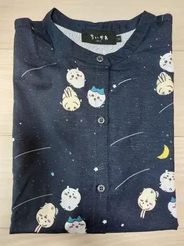 치이카와 (먼작귀) 밴드 카라 셔츠 우주 네이비