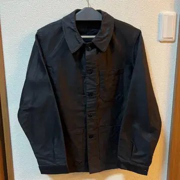 60s 데드스탁 프렌치 워크 블랙 몰스킨 자켓