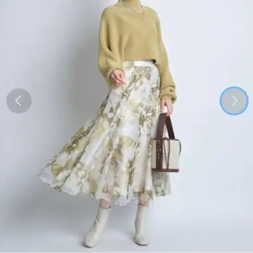 아푸와이저 리셰 브라 프린트 스커트 스커트 플레어 스커트