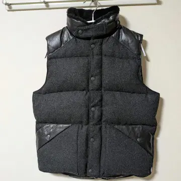 [펜필드 에디피스] 가죽 절개 다운 베스트