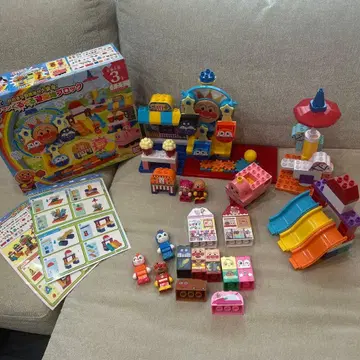 빙글빙글 놀이공원 블록 관람차 덤 포함 호빵맨