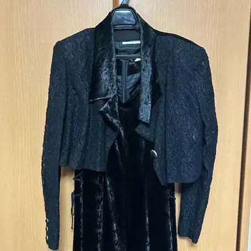 블랙 롱 드레스 레이스 자켓 포함