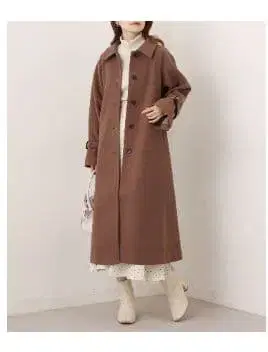 브라운 스텐카라 코트 L 사이즈
