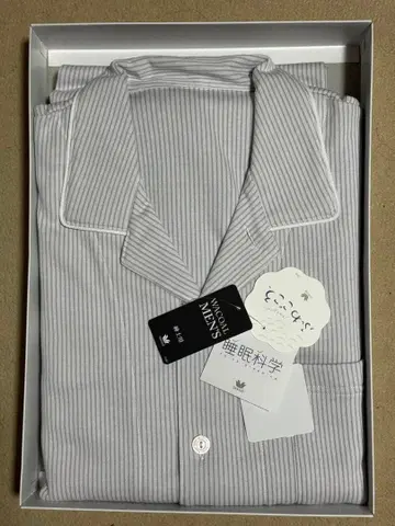 와코루 수면과학 남성용 파자마 M 사이즈 스트라이프