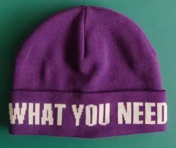 [ 새상품급 ] CA4LA 보라색 니트 모자 WHAT YOU NEED