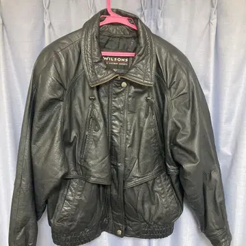 WILSONS 천연 가죽 가죽 자켓 짧은 기장 빈티지