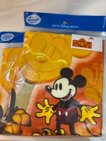 디즈니 리조트 후드 부착 타월 2세트