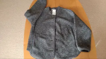 유니클로 그레이 플리스 노카라 자켓