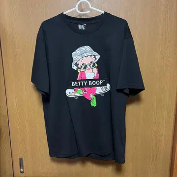 L 사이즈 T셔츠 자수 BettyBoop 베티  부프 키링 포함