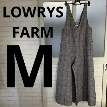 새상품 택 포함 로리즈팜 살로펫 체크 M V넥 살로펫