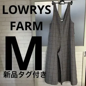 새상품 택 포함 로리즈팜 살로펫 체크 M V넥 살로펫