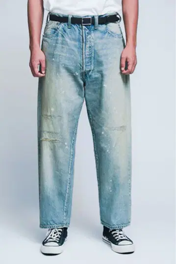 No.37 Washed Wide Denim Pants 32/30
