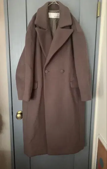 윔 가젯 더블 브레스트 오버 사이즈 롱 코트 윔 가젯