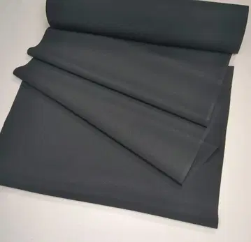 옷감 무지 착척 블랙의 히토츠모멘 크레이프 원단 폴리에스테르