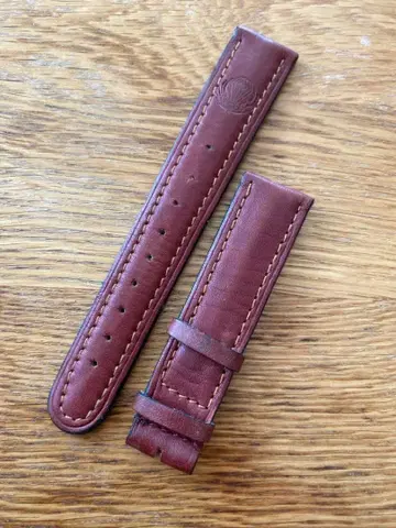 [ 희귀 레어 ] Difil 이탈리아제 20mm 버건디 가죽 시계 벨트