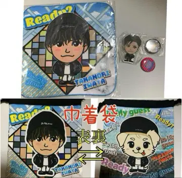 이와타 타카노리 핸드 타월, 배지 세트