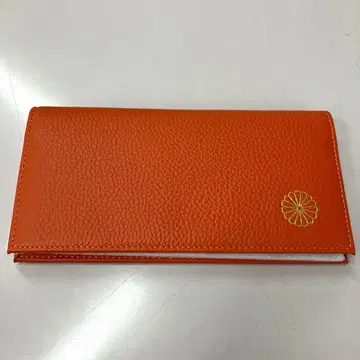 황장 장지갑 오렌지 가죽