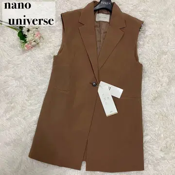 택 포함 미사용품 nano universe 멜란지 드라이 테일러드 베스트