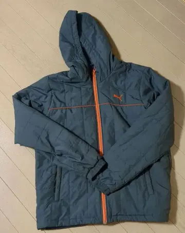 PUMA 그레이 퀼팅 자켓 남성용 L 사이즈