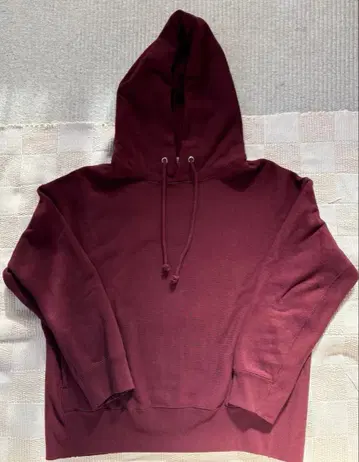 IENA 이에나 버건디 후드 부착 후드티 오버 사이즈 속기모