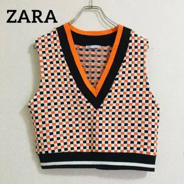 ZARA 니트 [ S ] 체크 자라 베스트