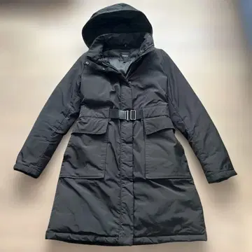 띠어리 다운 롱 코트 블랙