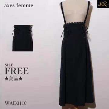새상품급 axes femme 원피스 롱 기장 슬리브리스 레이스업