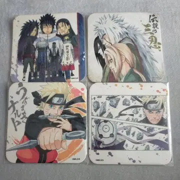 NARUTO 창간 50주년 기념 점프전 아트 코스터 4점