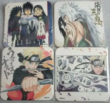 NARUTO 창간 50주년 기념 점프전 아트 코스터 4점