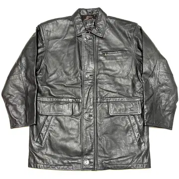 새상품급 빈티지 소가죽 카우 레더 카 코트 빅 M 사이즈 블랙