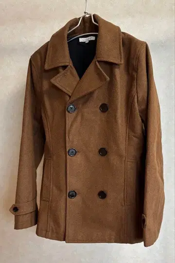 [ 가성비 상품 ] SUPERUBIS 브라운 더블 브레스트 피 코트 XL