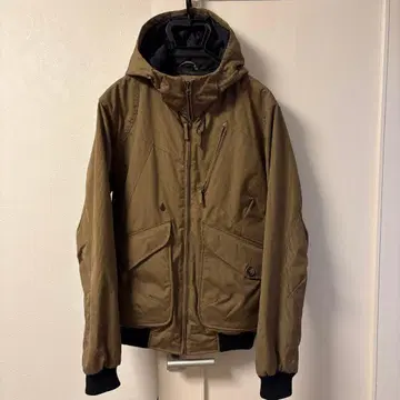 Volcom SCOUT V S1 후드 부착 브라운 자켓 충전솜