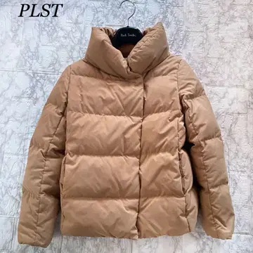 플라스테 PLST 다운 재킷 다운 숏 기장 베이지 계열 카멜