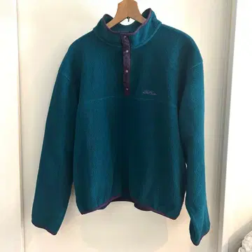 90'S USA제 L.L.Bean 풀오버 플리스 스냅T